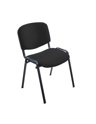 Ergoline Silla confidente tapizada. Color negro