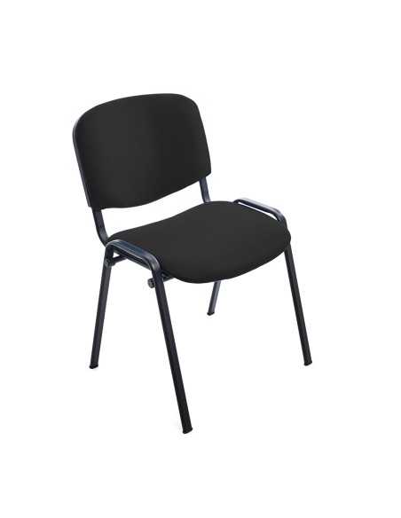 Ergoline Silla confidente tapizada. Color negro