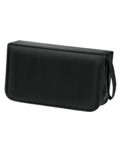 CD Wallet Nylon 120, black 120 discos Negro