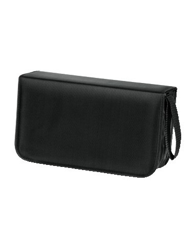 CD Wallet Nylon 120, black 120 discos Negro