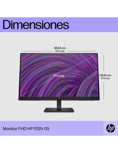 P22h G5 pantalla para PC 54,6 cm (21.5") 1920 x 1080 Pixeles Full HD Negro