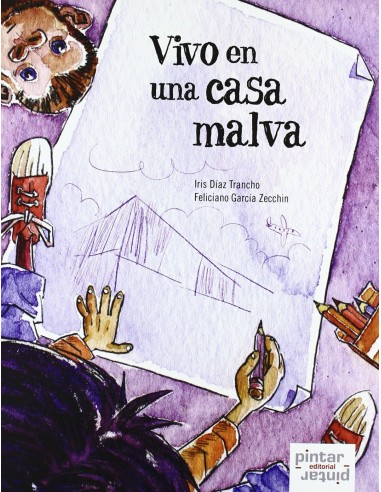 VIVO EN UNA CASA MALVA CARTONE