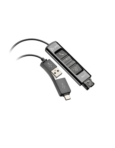 Adaptador negro Poly DA85 USB a QD compatible con TAA