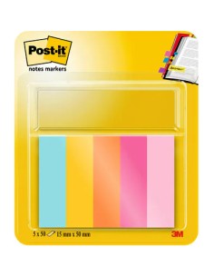 7100259442 nota autoadhesiva Rectángulo Azul, Naranja, Rosa, Amarillo 50 hojas Autoadhesivo