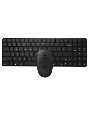 9300M teclado Ratón incluido Hogar USB + RF Wireless + Bluetooth QWERTY Negro
