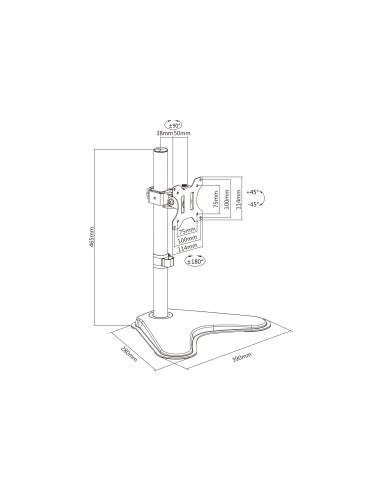 650122 soporte para TV 81,3 cm (32") Negro