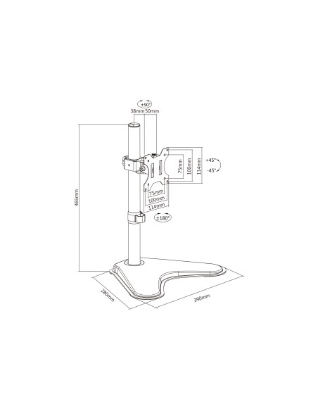 650122 soporte para TV 81,3 cm (32") Negro