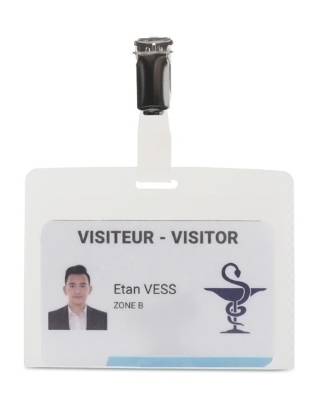 KIT DE 50 IDENTIFICADORES CON PINZA EN PP 95X75MM INCLUYE TARJETAS TARIFOLD 11203