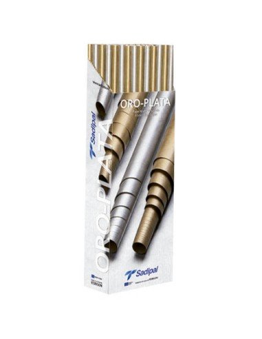 EXPOSITOR PAPEL KRAFT IMPRESO COLOR ORO (35 UDS) +  PLATA (15 UDS) SADIPAL 11204