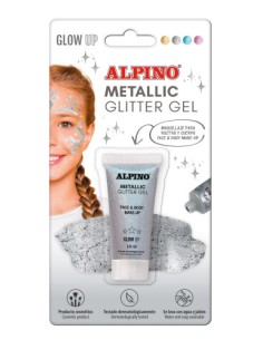 BLÍSTER MAQUILLAJE CON COLOR Y PURPURINA GLITTER PLATA ALPINO DL000601