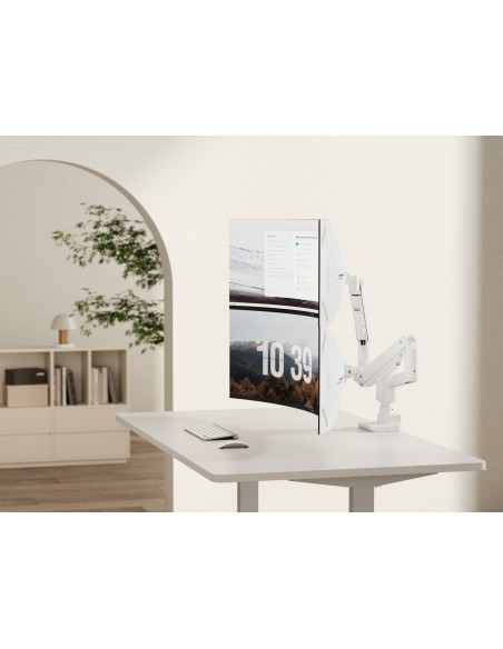 650183 soporte para monitor 88,9 cm (35") Blanco Escritorio