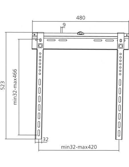 650320 soporte para TV 139,7 cm (55") Negro