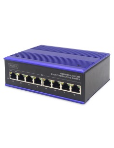 Conmutador PoE de red Fast Ethernet de 8 puertos, industrial, no gestionado