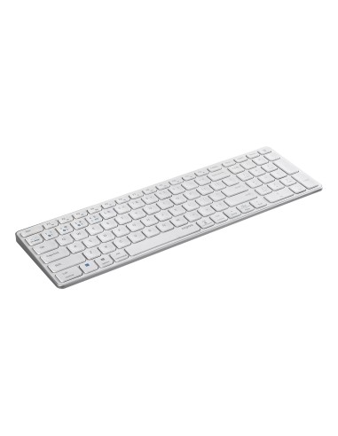 E9700M teclado Oficina RF Wireless + Bluetooth QWERTY Blanco
