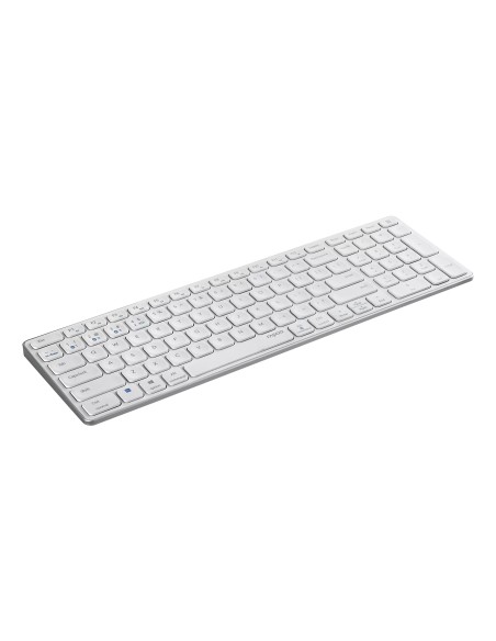 E9700M teclado Oficina RF Wireless + Bluetooth QWERTY Blanco