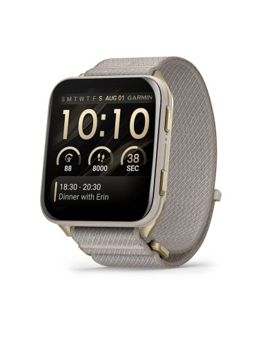 Venu X1 5,08 cm (2") AMOLED Digital 448 x 486 Pixeles Pantalla táctil Oro, Titanio Wifi GPS (satélite)