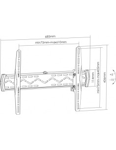 650340 soporte para TV 177,8 cm (70") Negro 2