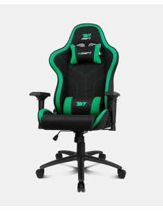 DR110BG silla para videojuegos Butaca para jugar Asiento acolchado Negro, Verde