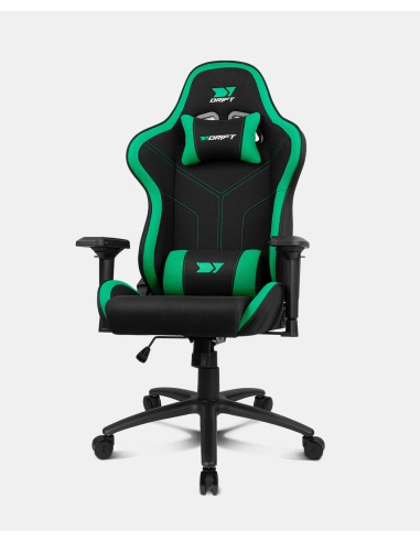 DR110BG silla para videojuegos Butaca para jugar Asiento acolchado Negro, Verde