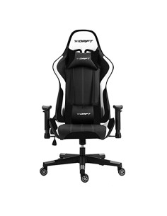 DR175 Silla para videojuegos universal Asiento acolchado Negro, Blanco