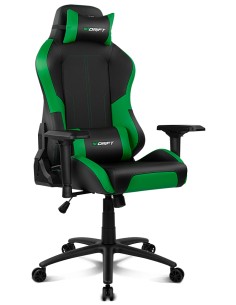 DR250 Silla para videojuegos de PC Asiento acolchado tapizado Negro, Verde