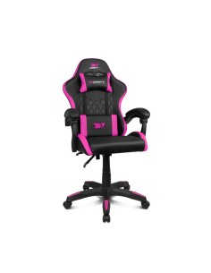 DR35 Silla para videojuegos de PC Asiento acolchado Negro, Rosa