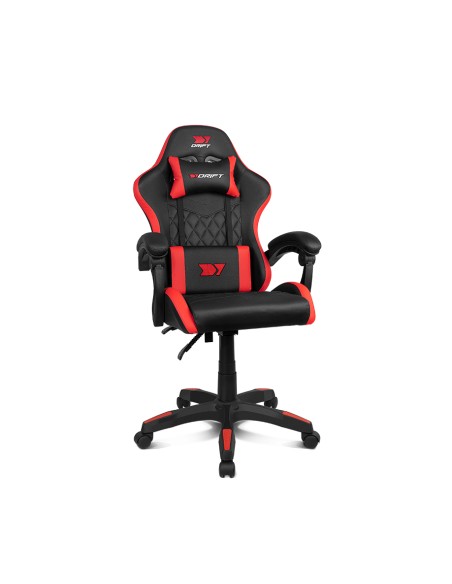 DR35BR silla para videojuegos Silla para videojuegos de PC Asiento acolchado Negro, Rojo