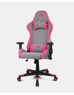 DR90 PRO Silla para videojuegos de PC Asiento acolchado Gris, Rosa