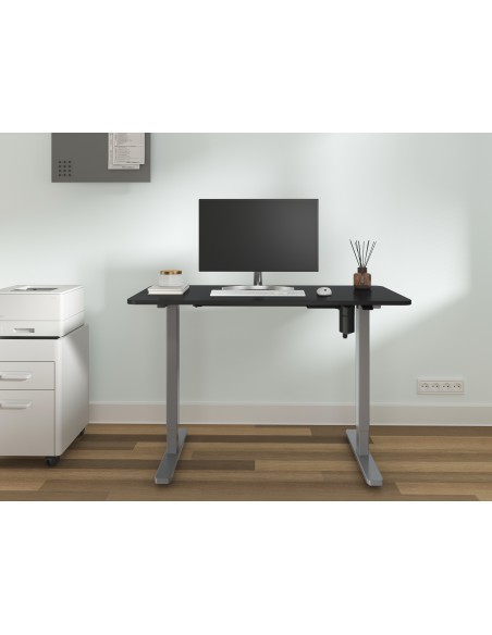 650811 escritorio para ordenador Negro, Gris