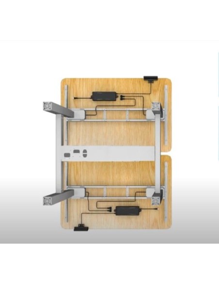 650830 estructura regulable para escritorio Eléctrico 4 pata(s) Gris