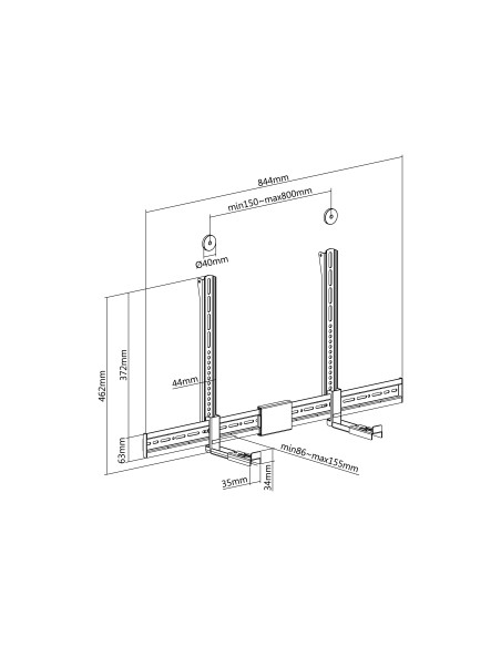 650895 accesorio para soporte de televisor
