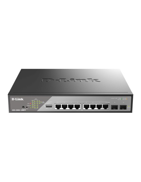 DSS-200G-10MPP/E switch Gestionado L2 Gigabit Ethernet (10/100/1000) Energía sobre Ethernet (PoE) 1U Gris