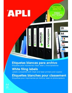 01233 etiqueta autoadhesiva Blanco 100 pieza(s)