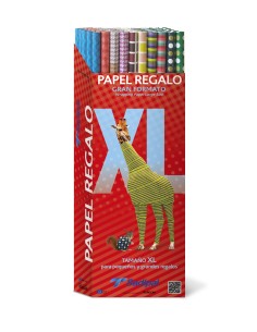 EXPOSITOR PAPEL KRAFT IMPRESO REGALO 1X2M .50 ROLLOS. 10 MODELOS SADIPAL 11268