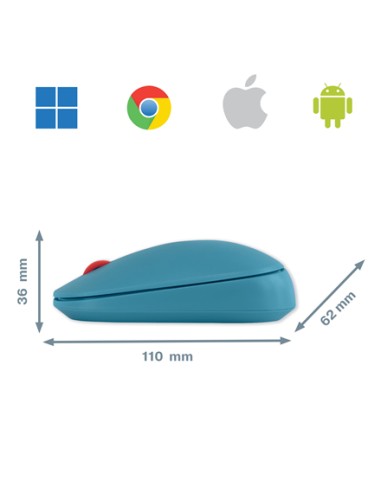 Cosy ratón Ambidextro RF Wireless + Bluetooth 4000 DPI