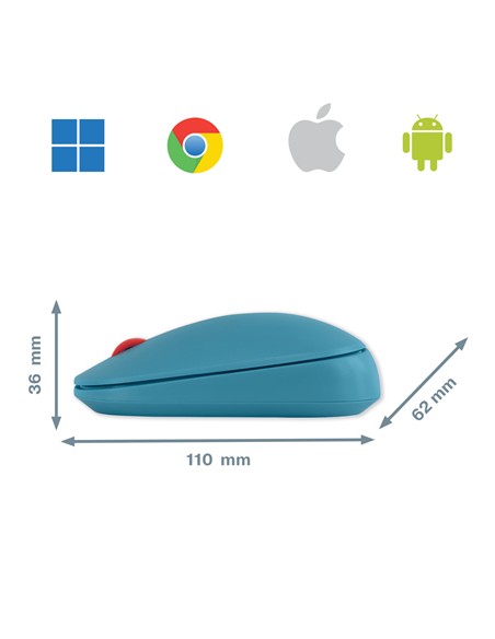 Cosy ratón Ambidextro RF Wireless + Bluetooth 4000 DPI