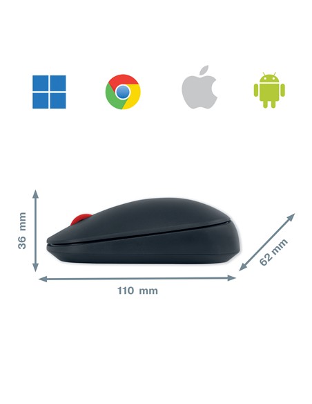 Cosy ratón Ambidextro RF Wireless + Bluetooth 4000 DPI