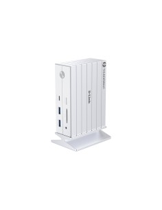 DUF-E01/E base para portátil y replicador de puertos Alámbrico Thunderbolt 4 Blanco