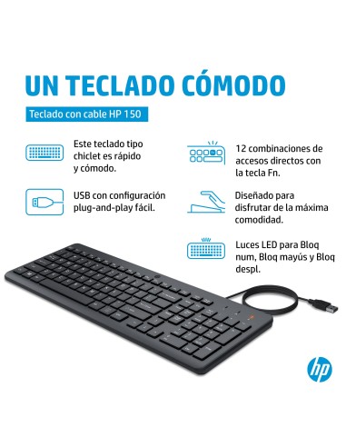Teclado con cable 150