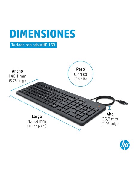 Teclado con cable 150