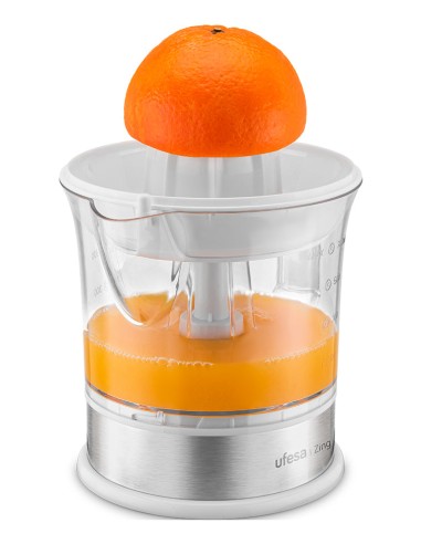 Zing prensa de cítricos eléctricos 0,7 L 40 W Plata, Transparente, Blanco