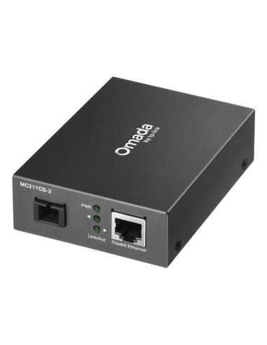 Omada MC211CS-2 convertidor de medio 1000 Mbit/s 1310 nm Monomodo Negro