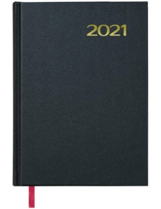 AGENDA SINTEX DÍA PÁGINA 14 X 20 CM. COLOR NEGRO DOHE 11399