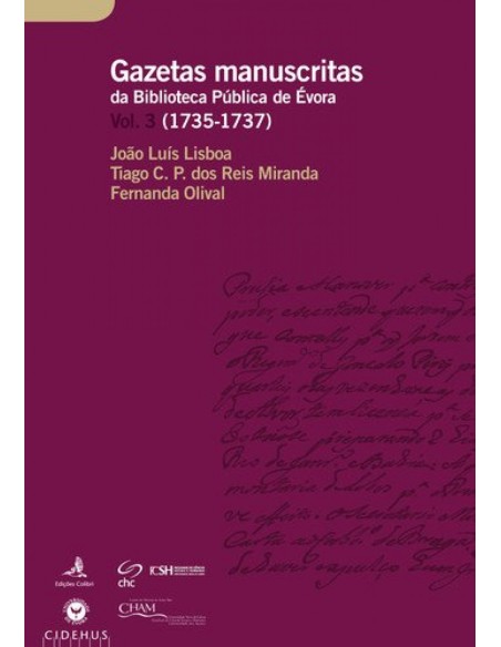 GAZETAS MANUSCRITAS DA BIBLIOTECA PUBLICA DE EVORA VOL 3 1729 1731
