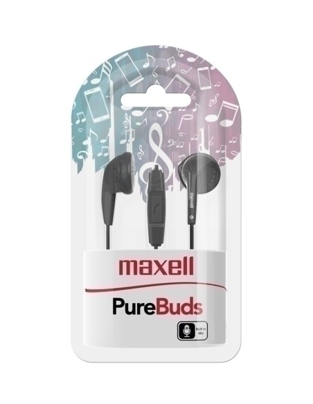 AURICULARES MAXELL BOTON NEGRO M668