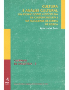 CULTURA E ANALISE CULTURAL UM ENSAIO SOBRE A DISCIPLINA DE CULTURA INGLESA NA FACULDADE DE LETRAS DE