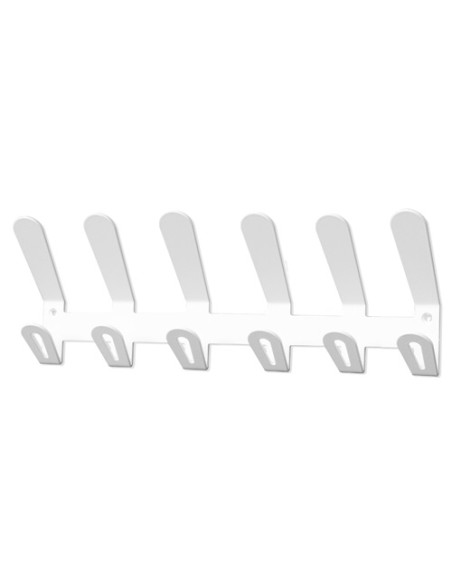 PERCHERO PARED EC/02 6 COLGADORES BLANCO