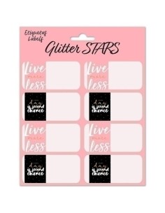 ETIQUETA ESCOLAR ERIK 15,8x20 GLITTER ST