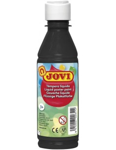 BOTE TEMPERA LIQUIDA JOVI 250ML NEGRO