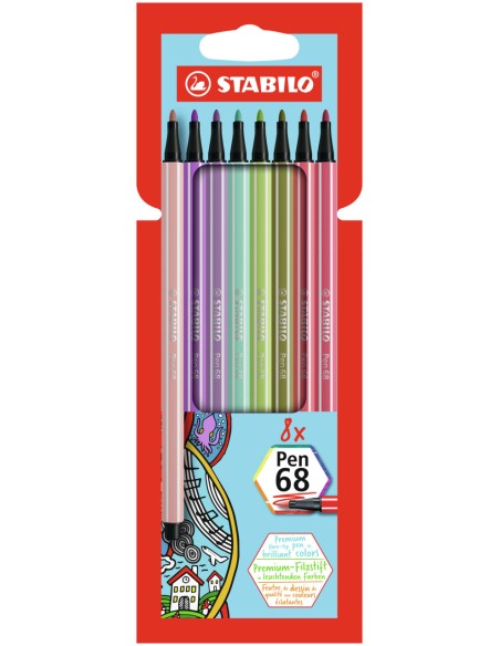 Pen 68 rotulador Colores surtidos 8 pieza(s)